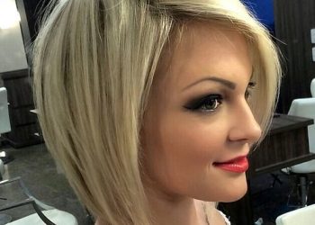 Zalotne fryzury Bob dla blond włosów
